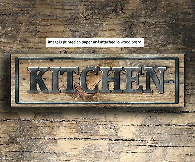 #ad Kitchen Sign Rustic Farmhouse Style Shelf Sitter Rustic Decor 8x3x1 8quot; met $12.50