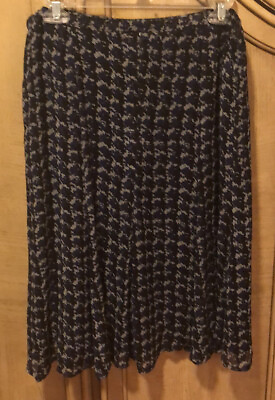 #ad Pleated Lined Midi Skirt. Side Zip. Washable. Waist 32”. Length 29” Size 8 $8.75