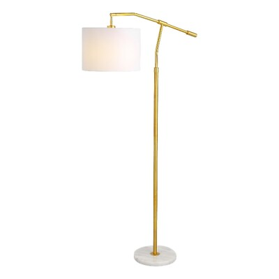 #ad Uttermost 1 Light Coastal Marble and Metal Floor Lamp in Gold White $142.74