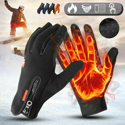 #ad Thermal Windproof Waterproof Winter Gloves Touch Screen Warm Mittens Men XL L M $7.53