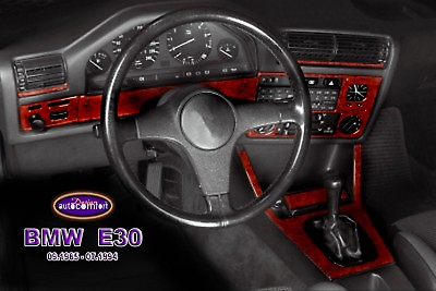 #ad For BMW E30 3 SERIES Interior Dash Trim Kit 3M 3D 10 Parts Burl Wood 1985 1994 $85.40