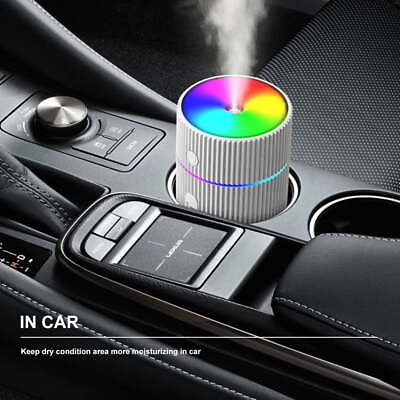 #ad Car Air Humidifier USB Aroma Diffuser Ultrasonic Essential Oil Diffuser with LED $17.94