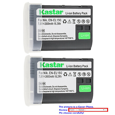 #ad Kastar Rechargeable Battery for EN EL15c Nikon Z 5 Z5 Mirrorless Digital Camera $18.99