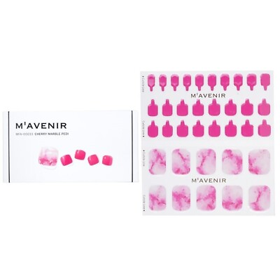 #ad Mavenir Nail Sticker Pink # Cherry Marble Pedi 36pcs Mens Other AU $20.90