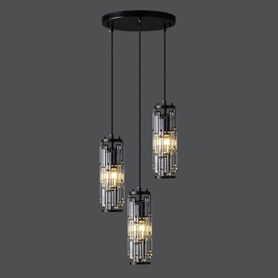 #ad Modern 3 Light Crystal Contemporary Ceiling Pendant Lights Chandelier Kitchen $52.77