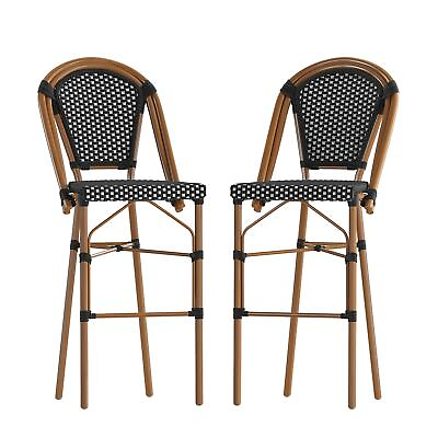#ad Flash Furniture Bordeaux Stackable Indoor Outdoor French Bistro Barstools $527.13