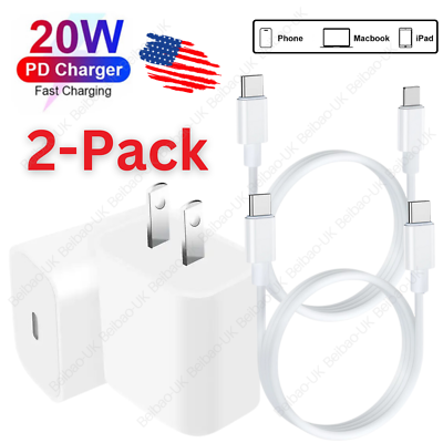 #ad For Apple iPhone Charger 20W PD USB C Type Fast Charging Cable iPhone 15 14 13 8 $5.89