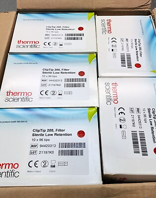 #ad Thermo Scientific ClipTip 200 uL Filtered Sterile Low Retention Tips CASE OF 5 $291.75
