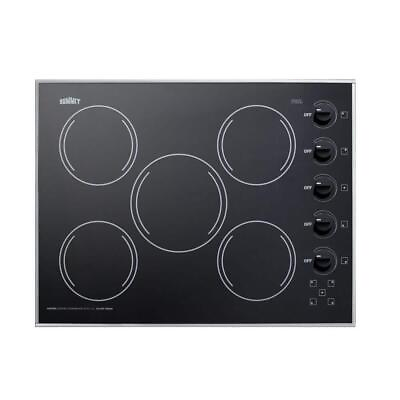 #ad Summit Appliance Electric Cooktop 27quot; Radiant Smooth Ceramic Glass Surface Black $943.80