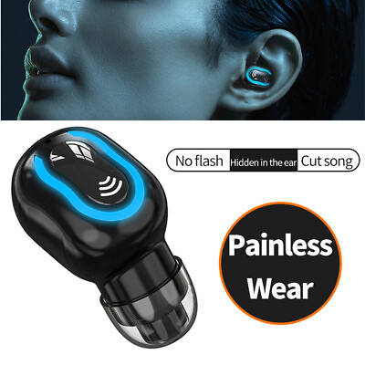 #ad Invisible Bluetooth Headset Wireless Earphone Earpiece In Ear Earbuds for Phones $8.36