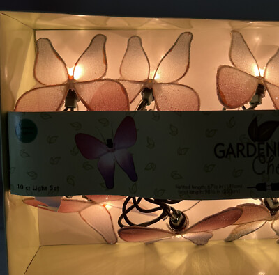 #ad Gardener’s Choice Butterfly Lights 10count Light Set Indoor Outdoor Use $14.85
