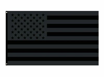 #ad 3x5FT All Black American Flag US Black Flag Tactical Decor Blackout USA 100D $5.55