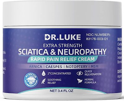 #ad Sciatica Relief Cream: Natural Neuropathy Cream for Aching Feet Legs Hands Toes $22.99