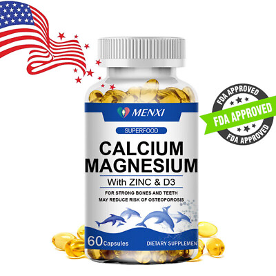 #ad Magnesium Zinc Vitamin D3 Calcium 120Pills Complex Supplement promote absorption $11.79