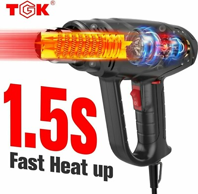 #ad Heat Gun TGK® 1800W Heavy Duty Hot Air Gun Kit 122℉ 1202℉ Dual Temperature S... $24.95
