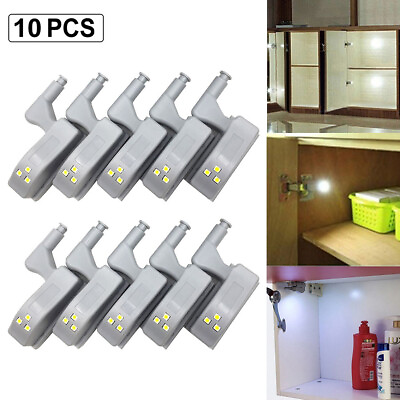 #ad 10pcs LED Smart Sensor Light Kitchen Office Cabinet Closet Wardrobe Hinge Lamp $12.79