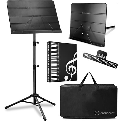 #ad Professional Sheet Music Stand With Portable Carrying Bag and Music Folder $31.99