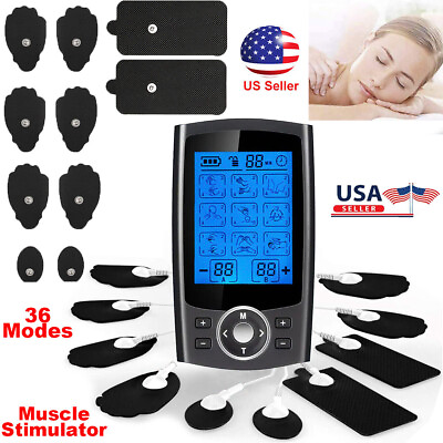 #ad Tens Unit Muscle Stimulator Machine Pulse Massager Therapy Pain Relief 36 Modes $22.52