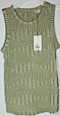 #ad A New Day Womens Sleeveless Top Size S Crew Neck Olive colored $4.97