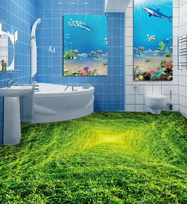 #ad 3D Green Light Grass 23 Floor Wall Paper Wall Print Decal Wall Deco AJ WALLPAPER $69.99