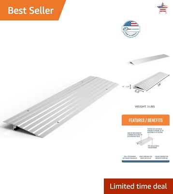 #ad Portable Entry Ramp Lightweight Aluminum Slip Resistant Surface $145.99