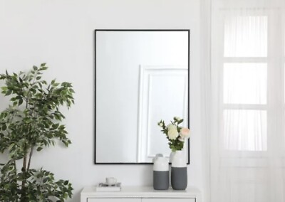 #ad Elegant Lighting Monet Black Framed mirror 40x30 $120.00