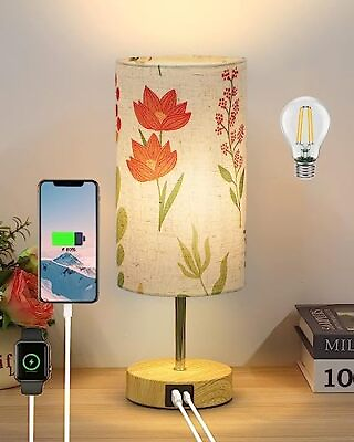 #ad Touch Bedside Lamp with Two USB Charging Ports Three Way Adjustable Brightn... $44.76