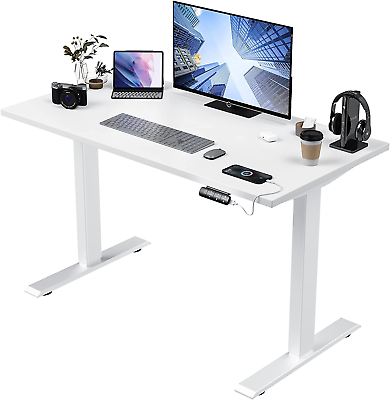 #ad Electric Standing Desk 48 X 24 Inches Adjustable Height Desk Dual Motor Stand u $288.99
