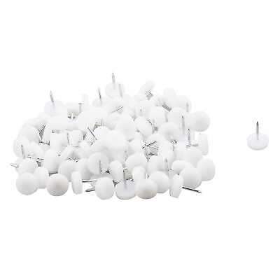 #ad 100 Pcs Nylon Chair Glides Nail In Furniture Glides for Hardwood Floors $12.99