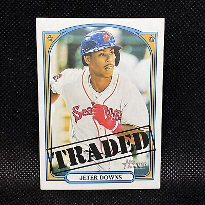 #ad JETER DOWNS 2021 Topps Heritage Minor League Base Card Sea Dogs Red Sox #194 $2.95