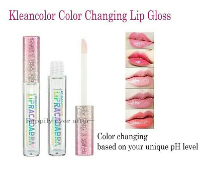 #ad Kleancolor LIPRACADABRA COLOR CHANGING LIP GLOSS 2 PCs Magic Lipstick $7.99