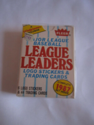 #ad 1987 Fleer Walgreens Exclusive Baseball League Leaders Stickers amp; Cards SEALED $6.00