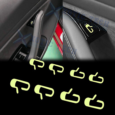 #ad 8x Door Exit Decal Luminous Button Sticker Kit Accessories For Tesla Model 3 amp; Y $8.99