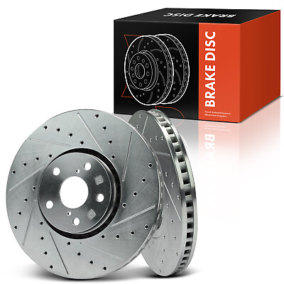 #ad #ad 2x Front Drilled Brake Rotors for Lexus IS350 2006 2021 IS250 IS300 GS350 GS430 $96.99