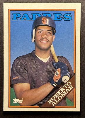 #ad 1988 Topps Traded #4T Roberto Alomar Rookie Card RC Padres $1.89