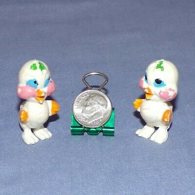 #ad Miniature Dollhouse VTG Lot Plastic Farm Animal Toys Chicken Chick Duck 1.5quot; HK $9.99