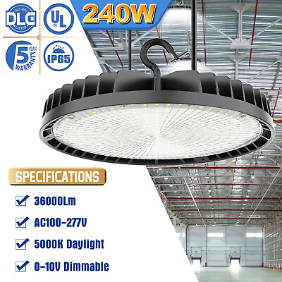 #ad 36000LM 240W UFO LED High Bay Light Commercial Warehouse Industrial Lamp 5000K $67.24