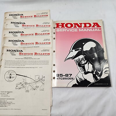 #ad Honda Service Shop Repair Manual Book 1985 1987 ATC250ES ATC250 ATC 250 61HA002 $90.00