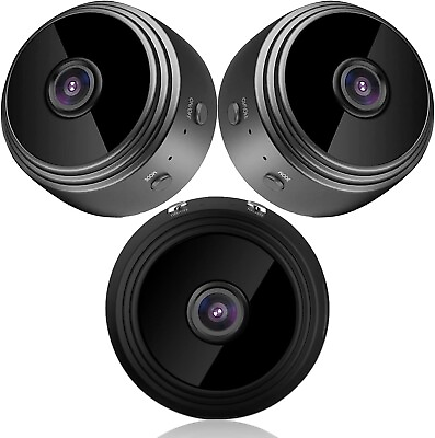 #ad Wireless Security Camera Mini Outdoor Indoor with Audio Hidden Camera 3 pack $25.99