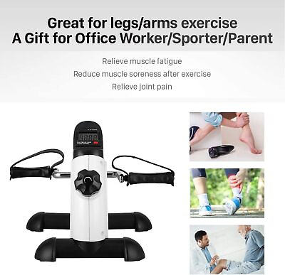 #ad Mini Bike Pedal Leg Arm Portable Cycle Exercise Under Desk Handle Home Recovery $43.99