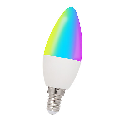 #ad 5W Smart WiFi Candle Bulb RGBWC LED E14 Dimmable Light Remote Control O1O1 C $10.92