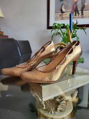 #ad MODERN VINTAGE all leather pumps Bronze size 38.5 brand new C $75.00