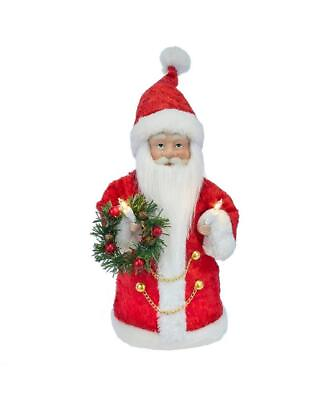#ad 10quot; Bright Red Santa Christmas Tree Topper UL Light $34.99