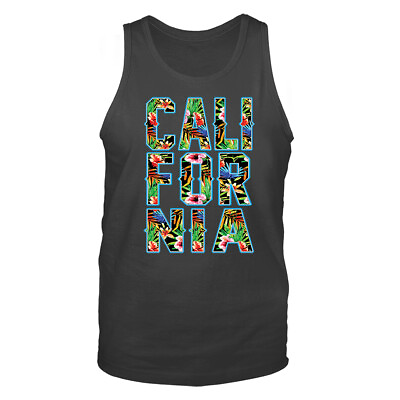 #ad The Golden State California Republic Cali Life Floral Graphic Tank Top $14.29