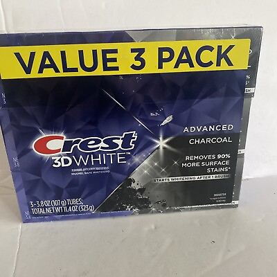 #ad 3D White Charcoal Whitening Toothpaste 3.8 Oz Pack of 3 $35.00
