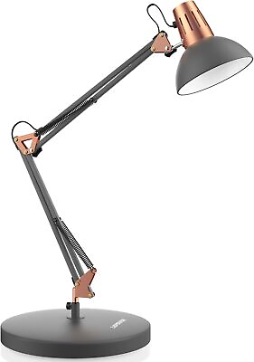 #ad LEPOWER Metal Desk Lamp Adjustable Goose Neck Architect Table Lamp with On Off $53.99