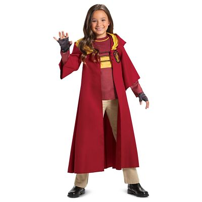 #ad Harry Potter Quidditch Gryffindor Robe Deluxe Child Unisex Kids Costume SM 4 6 $40.95