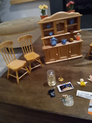 #ad Miniature Dollhouse Furniture And Miniature Collection Of Smalls $20.00