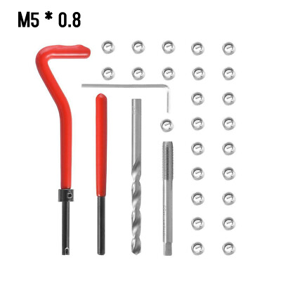 #ad 30Pcs M5*0.8 Metric Thread Repair Insert Kit Helicoil Car Pro Coil Tool O5V5 $10.35