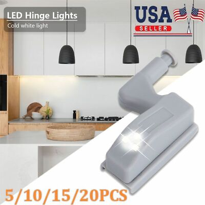 #ad LED Smart Sensor Light Kitchen Cabinet Closet Cupboard Wardrobe Hinge Lamp Home $7.43